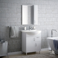 Комплект мебели для ванной Corozo Koral Олимп 65 Белый